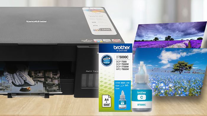 Mực in phun Brother BT5000C Xanh Dương/(DCP/MFC-Txxxx) - Chất lượng in