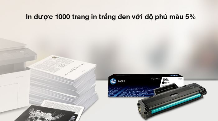 Hiệu suất cao - Mực in laser HP 107A Original Laser Toner Cartridge_W1107A