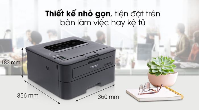 Máy In Laser Trắng Đen Brother HL-L2366DW Wifi - Thiết kế