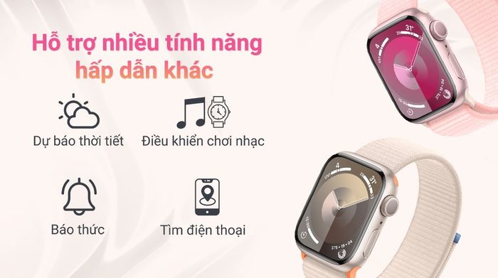 Apple Watch S9 GPS 41mm viền nhôm dây vải - Tiện ích khác