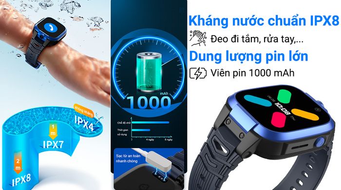 Đồng hồ định vị trẻ em Kidcare S88 4G - Kháng nước