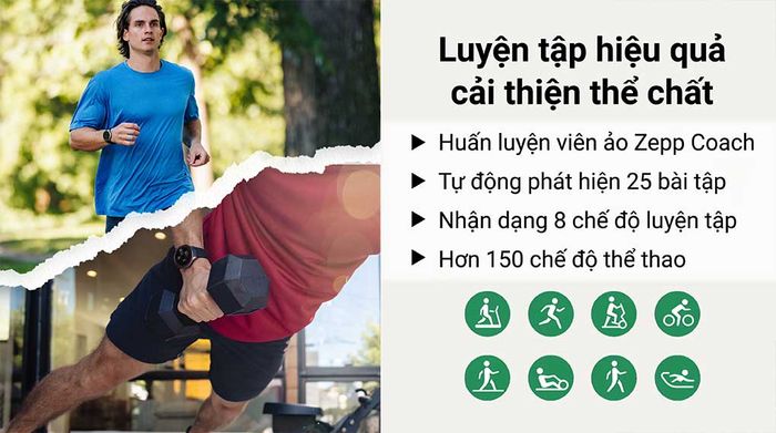 Đồng hồ thông minh Amazfit Balance 46mm dây silicone - Hơn 150 chế độ thể thao