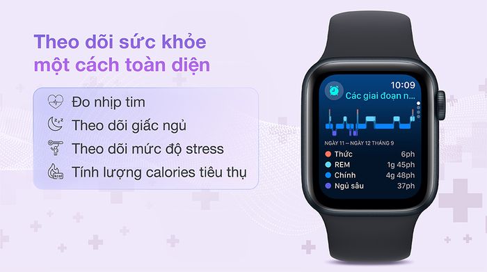 Apple Watch SE 2023 40mm viền nhôm dây silicone - Chức năng sức khỏe