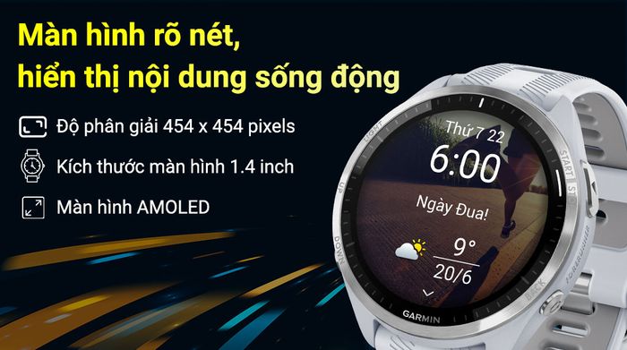 Đồng hồ thông minh Garmin Forerunner 965 - Màn hình