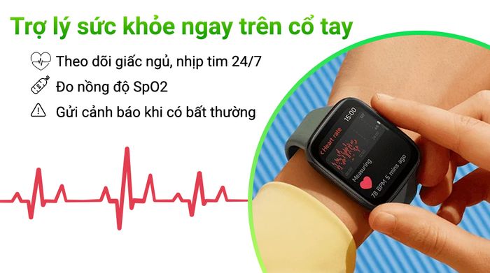 Xiaomi Redmi Watch 3 Active - Theo dõi sức khỏe