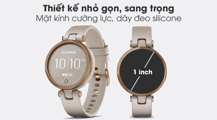 Đồng hồ thông minh Garmin Lily dây silicone - Thiết kế sang trọng