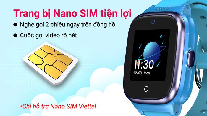 Đồng hồ định vị trẻ em MyKid 4G Lite - Nano SIM