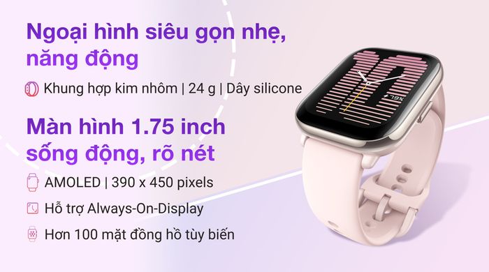 Đồng hồ thông minh Amazfit Active 42.3 mm - Ngoại hình sang trọng