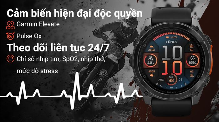 Garmin Fenix 8 47mm viền thép - Sức khỏe 