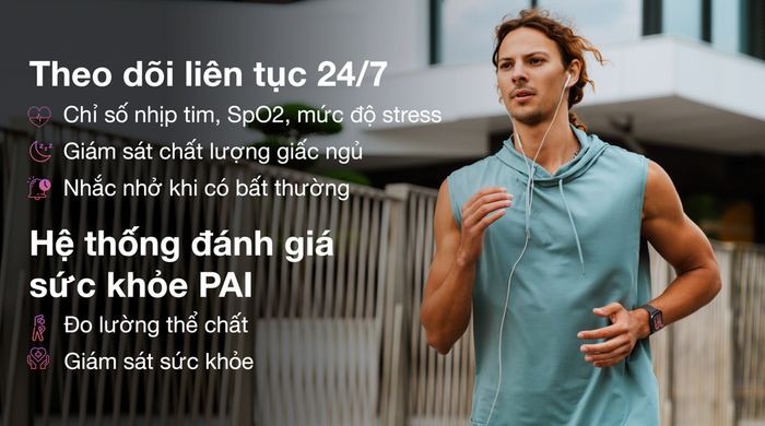 Đồng hồ thông minh Amazfit Active 42.3 mm - Theo dõi sức khỏe