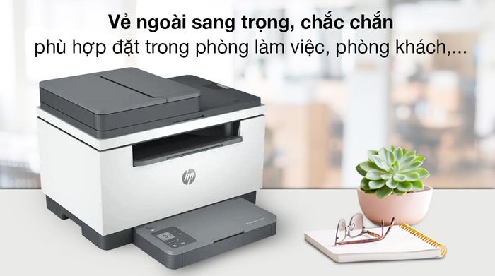 Máy in Laser trắng đen HP LaserJet MFP M236sdw/Wifi/đa năng (In/scan/copy/ADF) (9YG09A) - Vẻ ngoài cao cấp, dễ sử dụng và lắp đặt