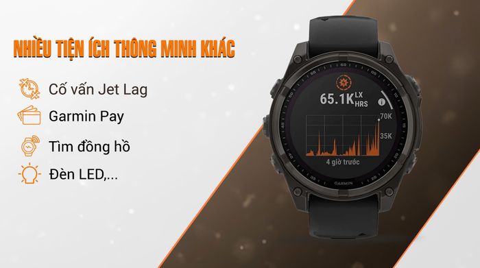 Garmin Fenix 8 Sapphire Solar 47mm viền Titanium - Tiện ích khác