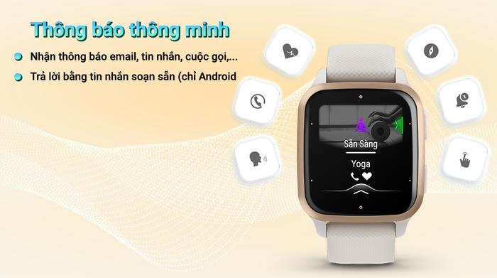 Garmin Venu SQ 2 Music dây silicone - Thông báo thông minh