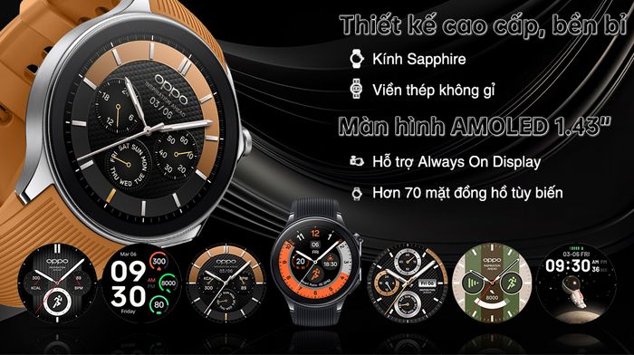 Đồng hồ thông minh Oppo Watch X - Thiết kế