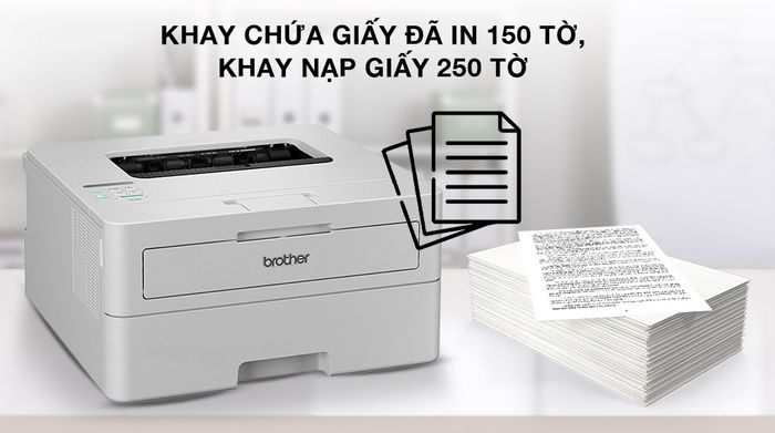 Máy in laser trắng đen đơn năng Brother HL-B2180DW Wifi - Khay giấy