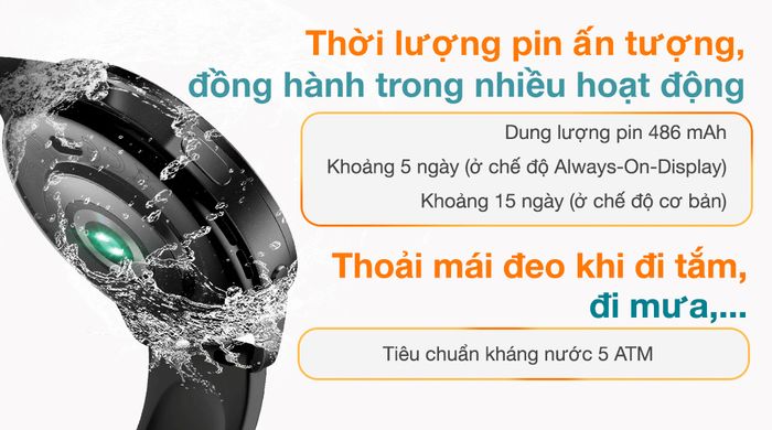 Xiaomi Watch S3 - Pin và kháng nước 