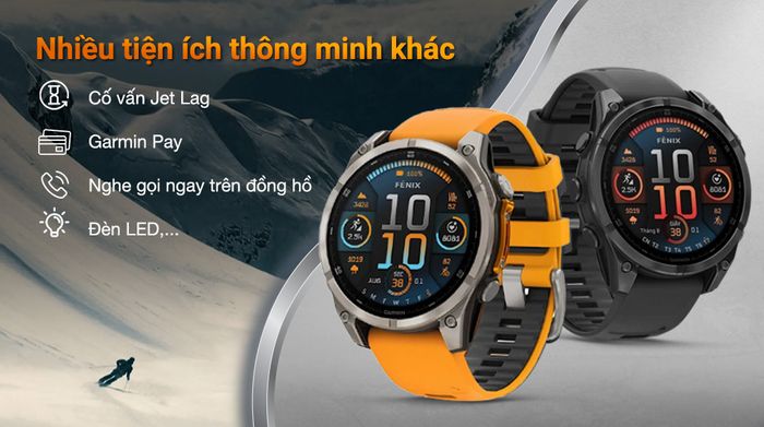 Garmin Fenix 8 Sapphire 47mm viền Titanium - Tiện ích khác
