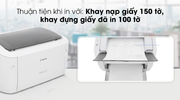 Máy in Laser Canon LBP 6030W - Khay chứa giấy thuận tiện