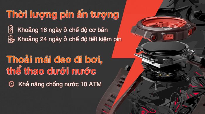Amazfit Active Edge 46mm - Thời lượng pin