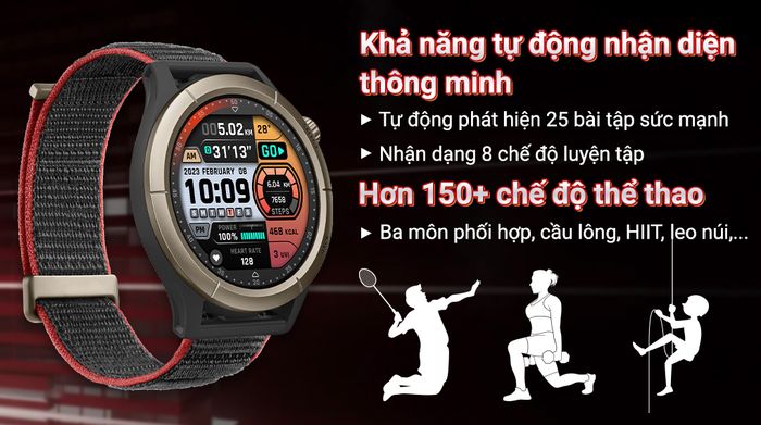 Đồng hồ thông minh Amazfit Cheetah Pro 47mm - Hơn 150 chế độ thể thao