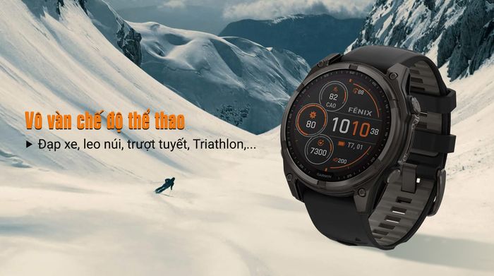 Garmin Fenix 8 Sapphire Solar 47mm viền Titanium - Luyện tập