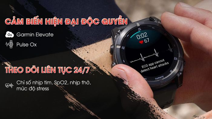 Đồng hồ thông minh Garmin Fenix E - Sức khỏe