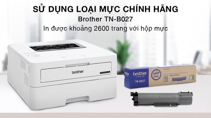 Máy in laser trắng đen đơn năng Brother HL-B2100D - Mực in