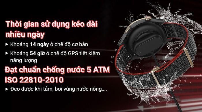 Đồng hồ thông minh Amazfit Cheetah Pro 47mm - Chống nước