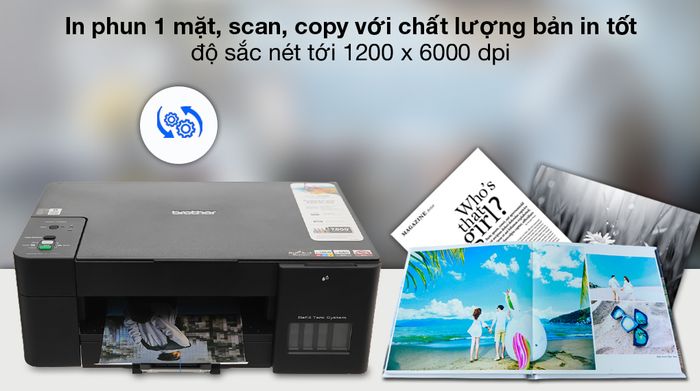 In sắc nét - Máy in phun màu đa năng In-Scan-Copy Brother DCP-T220