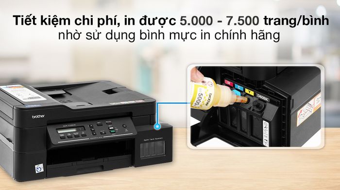 Máy In Phun Màu Đa Năng Brother DCP-T720DW - Bình mực in chính hãng
