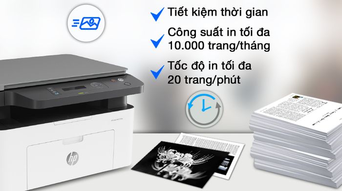 Đa năng với hiệu suất cao - LaserJet MFP 135w WiFi (4ZB83A)