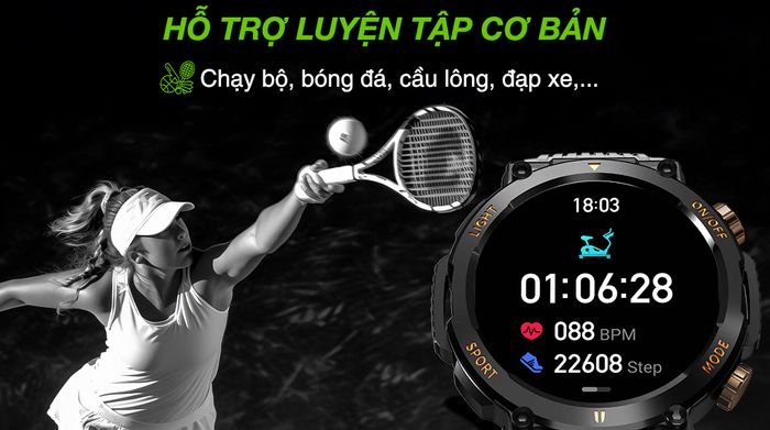 Đồng hồ thông minh BeFit Hunter2 - Luyện tập