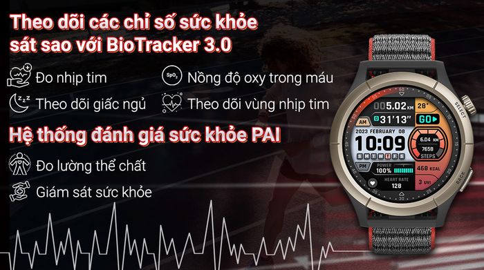 Đồng hồ thông minh Amazfit Cheetah Pro 47mm - Theo dõi sức khỏe