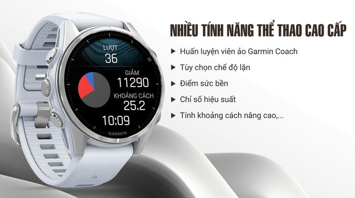Garmin Fenix 8 43mm viền thép - Tính năng hiệu suất