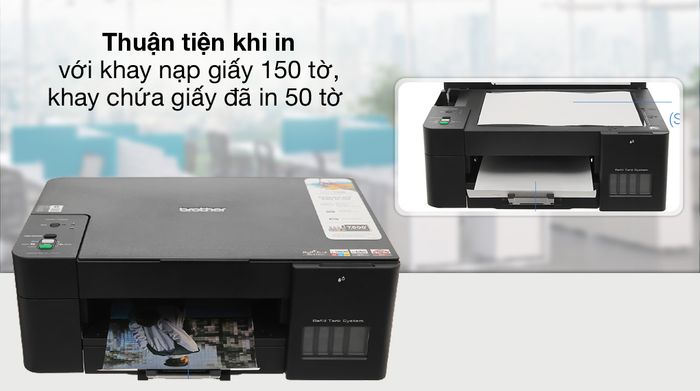 Khay chứa được nhiều giấy - Máy in phun màu đa năng In-Scan-Copy Brother DCP-T220