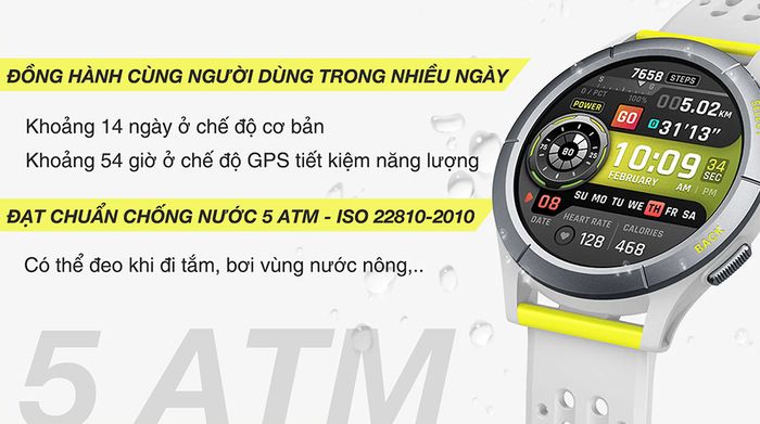 Đồng hồ thông minh Amazfit Cheetah Round - Pin và Chống nước