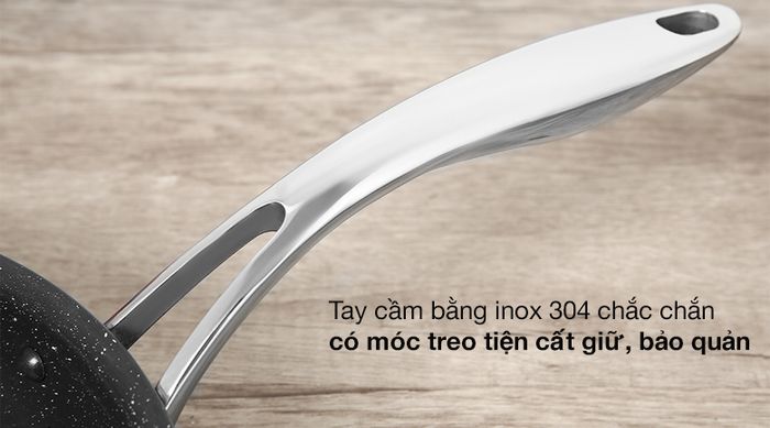 Tay cầm - Chảo inox chống dính 3 đáy 26 cm Fivestar FSC26MB