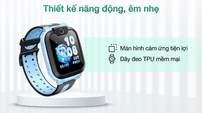 Đồng Hồ Định Vị Trẻ Em imoo Z1 41mm dây TPU Xanh dương - Thiết kế