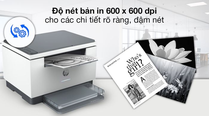 Máy in Laser trắng đen HP LaserJet MFP M236dw//Wifi/đa năng (In/scan/copy) (9YF95A) - Bản in rõ ràng, không bị mờ với độ phân giải 600 x 600 dpi
