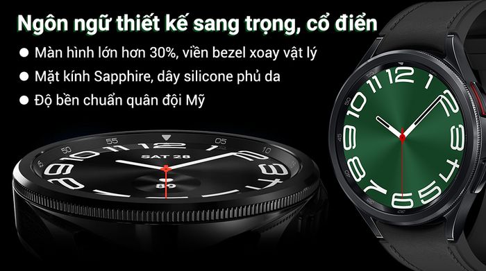 Samsung Galaxy Watch6 Classic LTE 43mm - Thiết kế