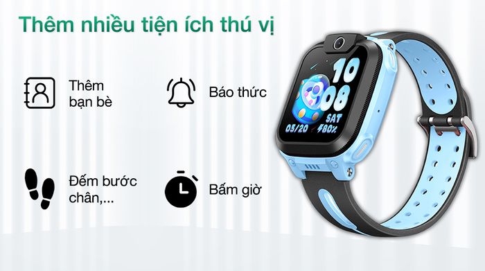 Đồng Hồ Định Vị Trẻ Em imoo Z1 41mm dây TPU Xanh dương - Tiện ích khác