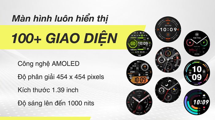 Đồng hồ thông minh Amazfit Cheetah Round - Màn hình