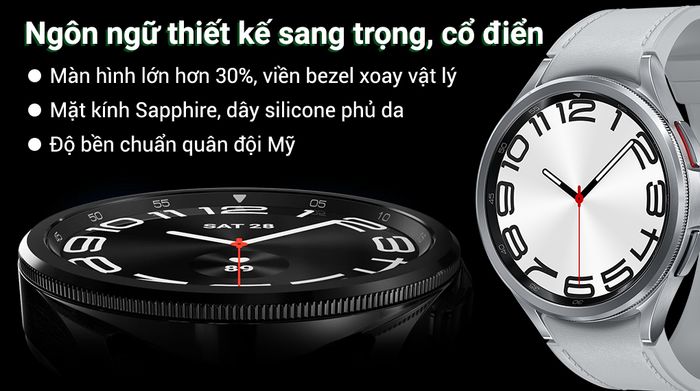 Samsung Galaxy Watch6 Classic 43mm - Thiết kế cổ điển