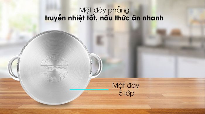 Mặt đáy - Nồi inox 5 đáy Kangaroo KG876M