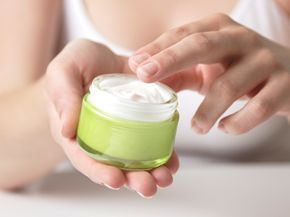 A jar of facial cream
