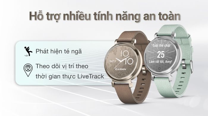 Garmin Lily 2 Classic 34mm dây vải - Tính năng an toàn