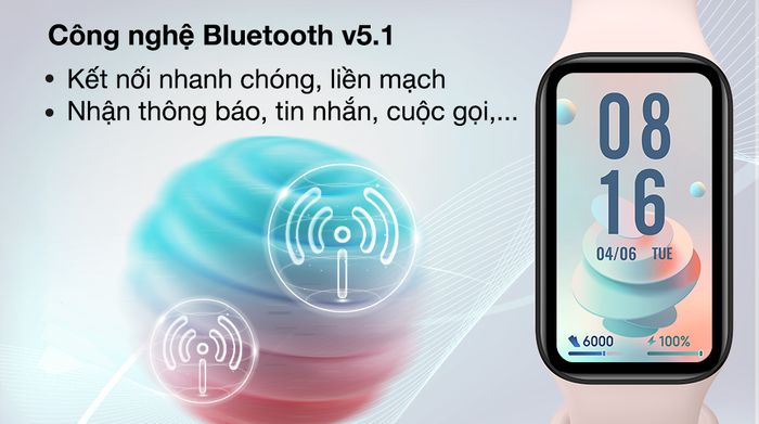 Vòng đeo tay thông minh Mi Band 8 Active - Kết nối ổn định