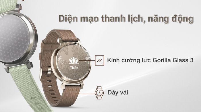 Garmin Lily 2 Classic 34mm dây vải - Thiết kế thanh lịch