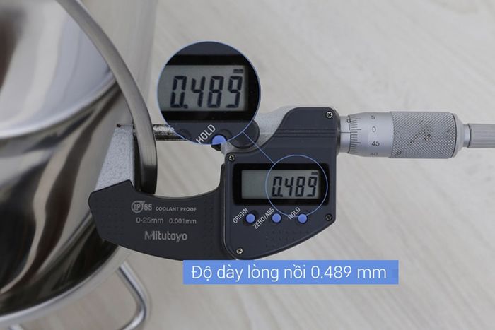 Độ dày 0.489 - Bộ nồi xửng inox 5 đáy 24 cm Sunhouse SSP25124