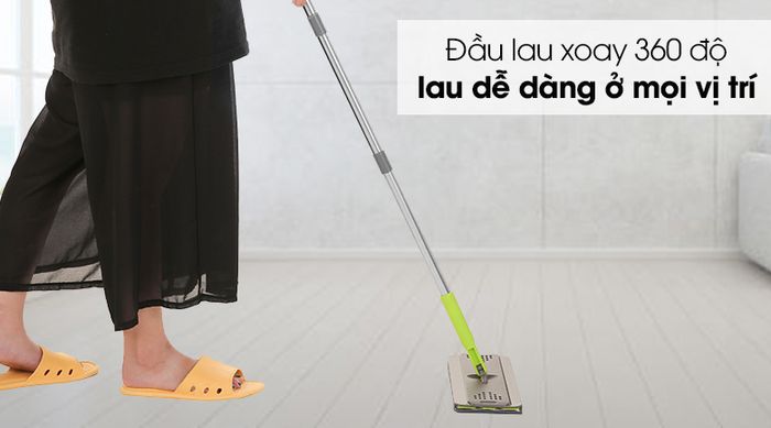 Bộ lau nhà Hommy BH-M950A - Đầu lau thiết kế xoay 360 độ linh hoạt